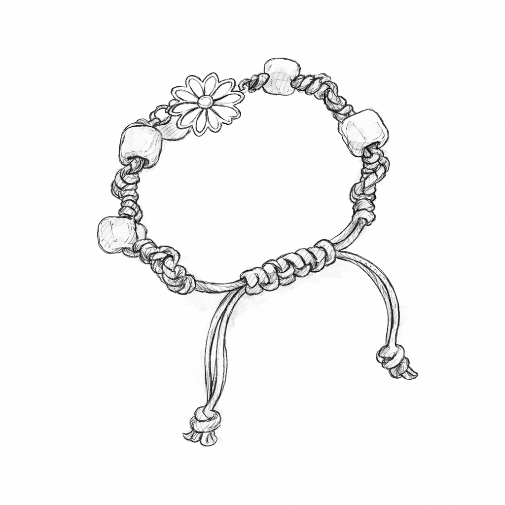 Flower Garden bracelet sketch from the update document